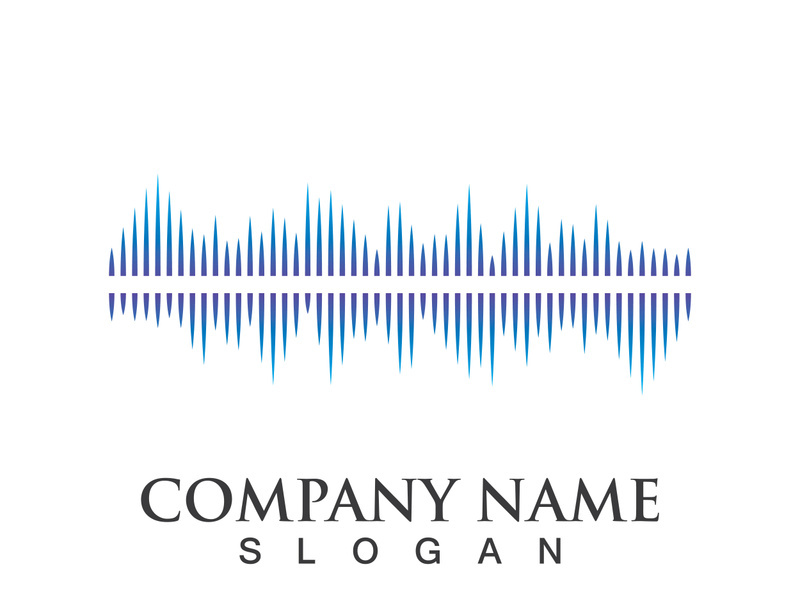 Sound waves vector illustration design template