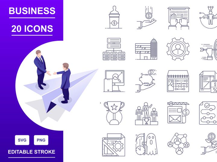 Bleu : Business And Finance IconSet
