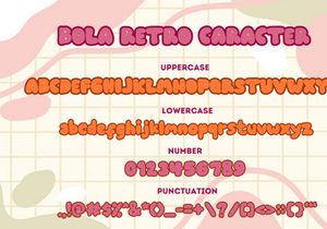 Bola Retro - Cute Bubble Retro Font