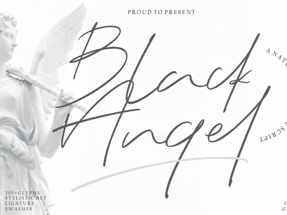 Black Angel Natural Signature Script