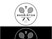 Modern Badminton logo design with Dynamic Shuttlecock and Racket, for championship, sport, sports shop, badminton school, business, company, tournament