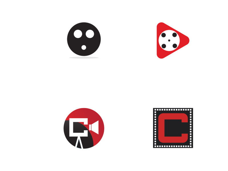 abstract film symbol and images illustration