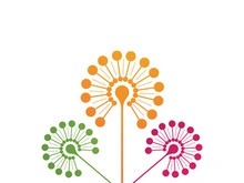 Dandelion flower logo vector