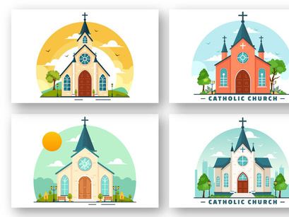 11 Cathedral Catholic Church Illustration