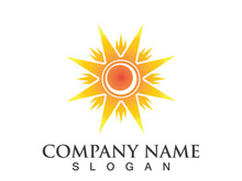 Creative sun concept logo illustration design template