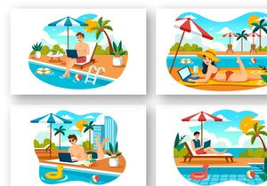 10 Working in a Swimming Pool Illustration
