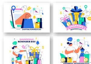 10 Shopping Reminder Day Illustration