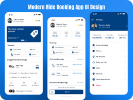 Modern Ride Booking App UI Design | Driver Dashboard & Profile S preview picture