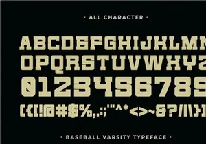 Baseball Varsity - Condensed Slab Serif Font
