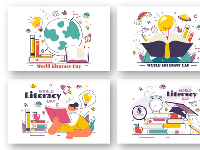 10 World Literacy Day Illustration