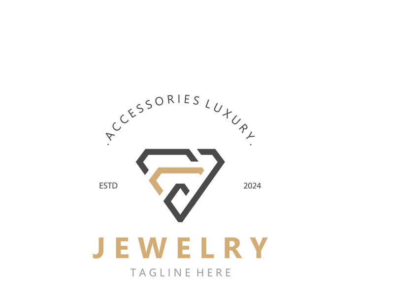 Jewelry Logo Template Design, diamond shop, accessories fashion Design, simple icon