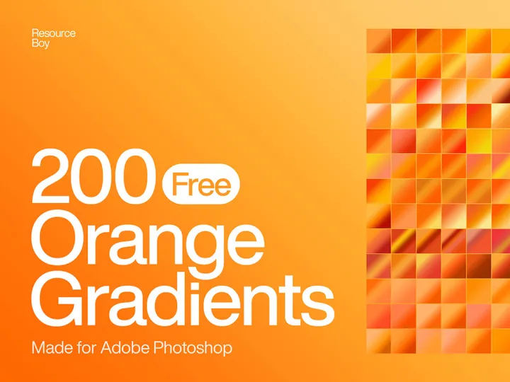 200 Free Orange Photoshop Gradients