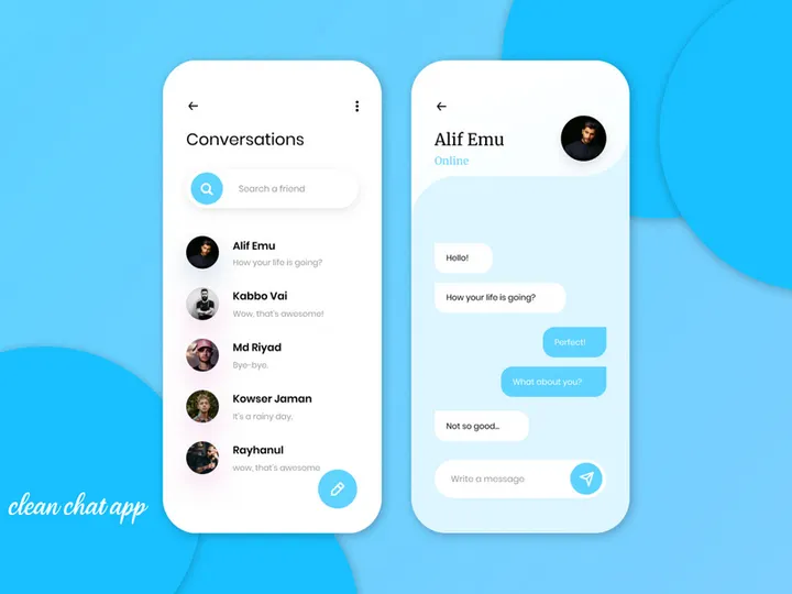 Clean Chat App UI