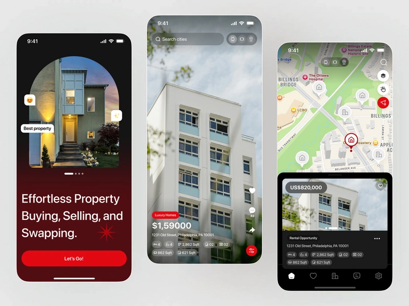 Real Estate Mobile App UI – Property Finder