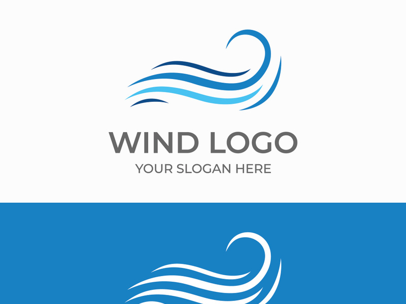 Unique wind abstract logo.