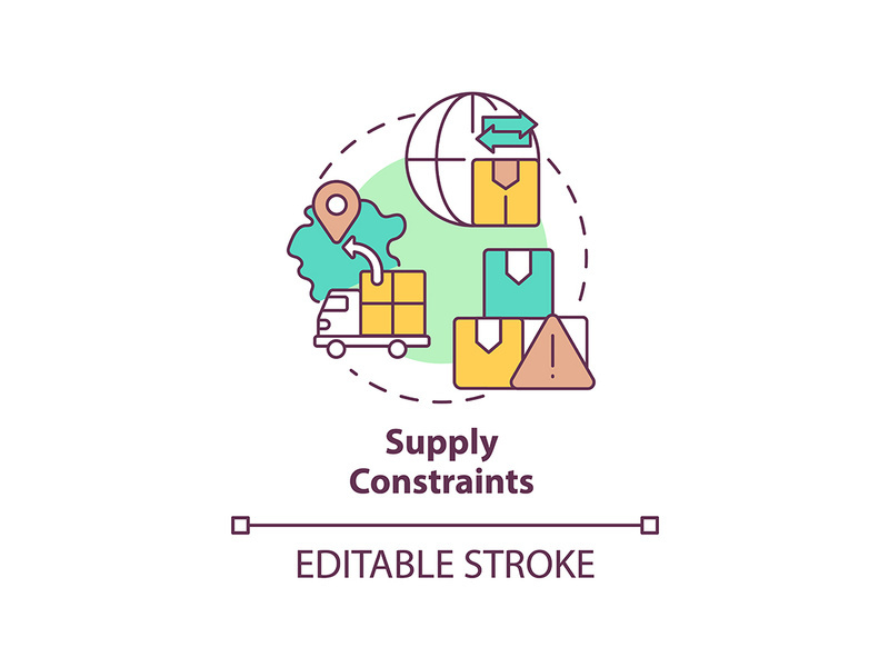 Supply constraints concept icon