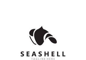 Seashell Logo. Ocean Animals premium quality graphic outline symbols collection