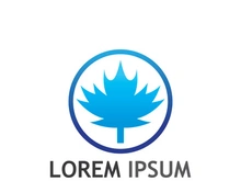 Maple leaf logo design with creative idea