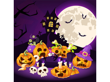 Halloween cartoon vector illustration preview picture