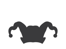 Harlequin hats stock illustration