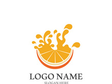 Orange logo design vector icon illustration design