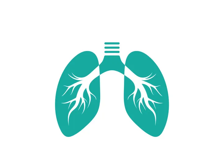 Lung icon logo for medical design