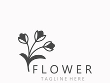 Flower logo design Floral emblem. Cosmetics, Spa, Beauty salon identity, Boutique and wedding invitations