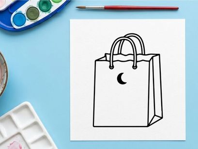 Minimalistischer Einkaufstaschen-Icon für Einzelhandels- und E-Commerce-Design. Einfache flache Vektor-Illustration einer Einkaufstasche für Branding und Marketing.