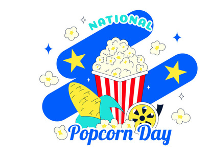 11 National Popcorn Day Illustration