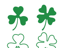 Green Clover Leaf icon Template Design Vector