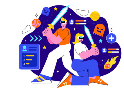 10 Virtual Reality Gaming Illustration