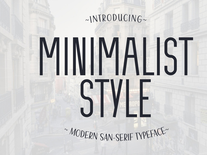 Minimalist Style - Modern Sans Serif