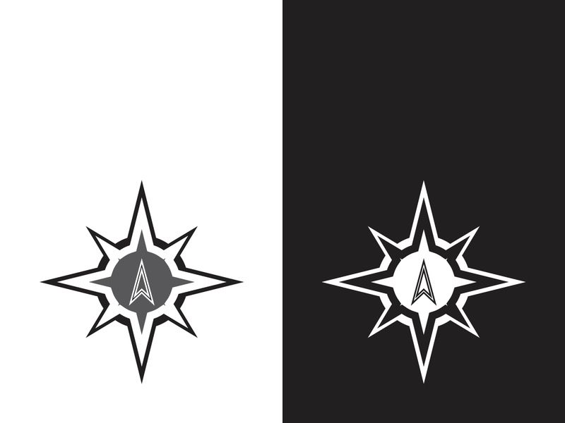 Compass logo template vector icon illustration design