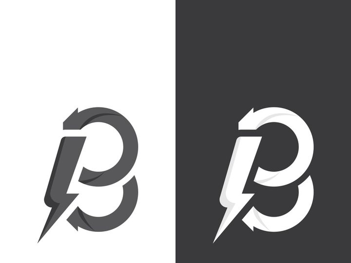 B letter logo template vector illustration