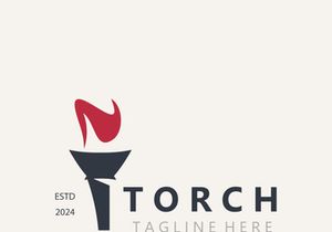 Torch logo Graphic, Olympics flame Modern Design Element simple minimalist