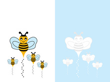 Bee logo vector icon illustration design