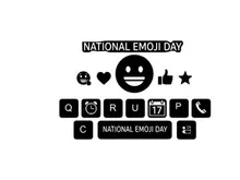ilustrasi vektor desain datar perayaan hari emoji nasional