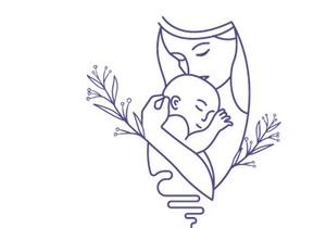 Happy Mother's Day Art Line Illustration