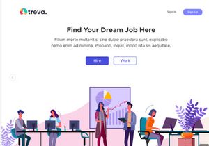 Treva - Job Hiring Platform Exploration (Sketch Freebie)