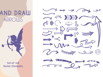 hand drawing arrows doodle collection preview picture