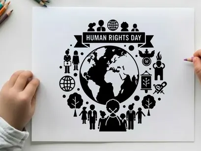 human rights day global unity vector illustration