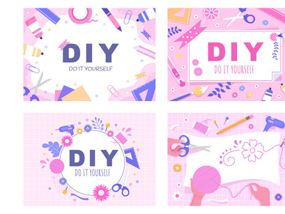 16 DIY Tools Do It Yourself Background