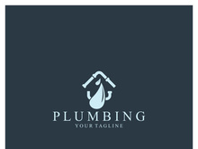 Plumbing logo vector design template. water pipe logo design.Leaking water logotype,Design Concept, Creative Symbol, Icon