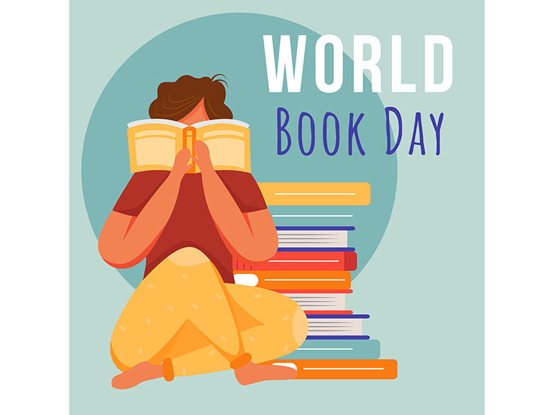 World book day social media post mockup