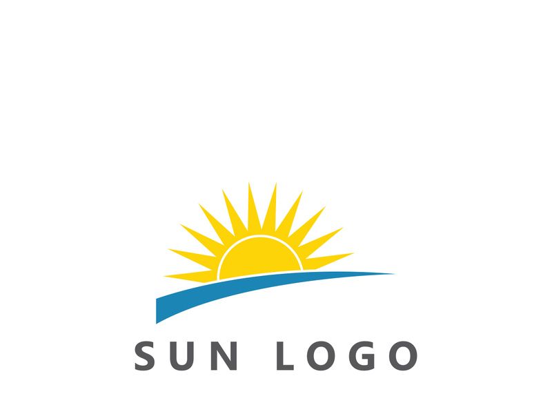 Sun logo design with a modern concept.