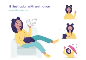 Vector illustrations and animation on the theme of coronavirus and colds