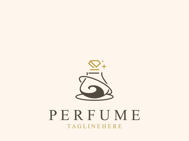Perfume bottle logo design symbol can be used for business and cosmetic perfume shop template