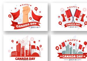 12 Happy Canada Day Illustration