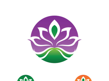 Beauty Vector lotus flowers design logo Template icon preview picture