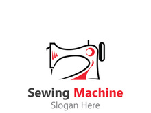 Sewing Machine Logo design concept, Tailor Sewing vector, Fashion Simple Design Template